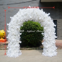 Elegante Arco de Flores Artificiales Blancas de Cobertura Completa para Bodas, Duchas Nupciales, Cumpleaños, Banquetes, Decoración de Fondo para Fotos