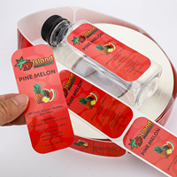 Op maat gemaakte waterdichte vinyl BOPP rol-etiket sticker voor tropische mango-ananas koudgeperste fruitsap drankenverpakkingen