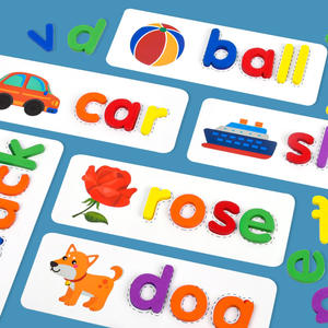 Giocattoli educativi per bambini 26 lettere inglese carta di ortografia pratica divertente gioco di parole per l'educazione precoce - Product Image 2
