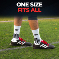 Chaussettes de sport respirantes en tricot personnalisables, chaussettes de football antidérapantes avec design antidérapant sur le pied, chaussettes de football pour hommes