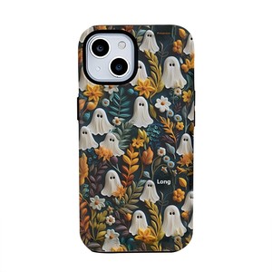 Coque de téléphone deux-en-un brodée et gaufrée pour iPhone 17 Pro - Coque mate 3D Crâne - Product Image 3