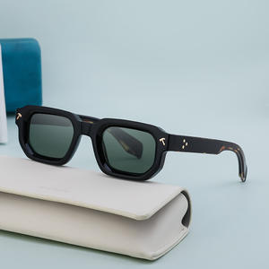 Lunettes de soleil tendance à monture carrée pour hommes, monture noire en PC, protection UV400, pare-soleil de classe 2 Zs 98155 - Product Image 2