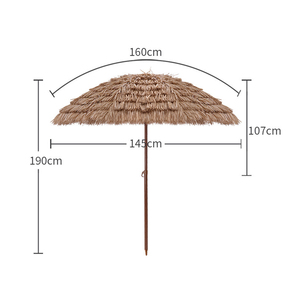 Parapluie bohème extérieur bon marché <span class=keywords><strong>parasol</strong></span> naturel chaume parapluie hawaïen paille <span class=keywords><strong>raphia</strong></span> plage piscine jardin patio Parasols robustes - Product Image 5