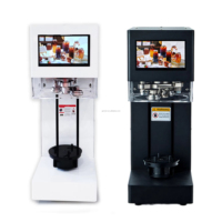 Machine de scellage automatique commerciale à écran tactile - Scelleuse de gobelets pour boissons 220V, vitesse de scellage 3s, utilisation facile pour les salons de thé au lait