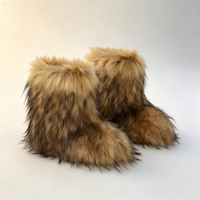 Bottes d'hiver douillettes pour femmes, en fausse fourrure, semelle en caoutchouc, bout renforcé, mi-mollet, confortables, tendance, chaudes, pour le quotidien