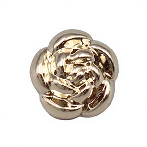 Boutons en métal de formes spéciales, plaqué de haute qualité, écologiques, en alliage de zinc, boutons dorés pour vêtements, sur mesure - Product Image 2