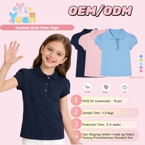 <span class=keywords><strong>Polo</strong></span> a tinta unita con volant personalizzate per bambine 2-12 anni, top uniformi scolastiche per bambini, magliette <span class=keywords><strong>polo</strong></span> personalizzate per bambine - Product Image 1