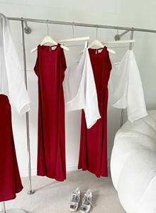 ชุดเดรสยาวผ้าชีฟองระบายอากาศดี คอแบบผูก สายเดี่ยว เรียบหรู ทรงพลิ้วสวย สไตล์ลำลองเก๋ไก๋ สำหรับผู้หญิง ผ้าโพลีเอสเตอร์ ทรงปกติ - Product Image 5