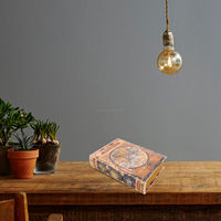 Boîte à livres en bois inachevée Grande boîte-cadeau en forme de livre en bois ordinaire Boîte à livres en bois vintage