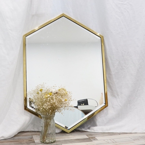 Specchio <span class=keywords><strong>da</strong></span> <span class=keywords><strong>Parete</strong></span> Grande in Metallo Contemporaneo Compatto, Cornice in Ferro Unica e Elegante, Vetro Fatto a Mano, Decorazione per la Casa - Product Image 5