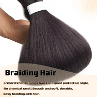 Extensiones de Cabello Sintético Preestirado de 52 Pulgadas con Textura Yaki para Mujer - Ajuste Cómodo