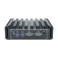 Mini PC industriel sans ventilateur, châssis compact, processeur Core I3/i5/i7, 2 ports RS232 COM, 2 ports LAN, USB3.0, VGA, compatible Windows/Linux, en stock pour les systèmes de point de vente