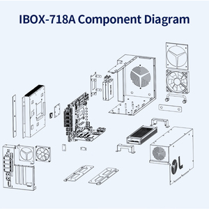 คอมพิวเตอร์อุตสาหกรรมไร้พัดลม IBOX-718A รองรับ 4x GbE LAN 6x COM และ 8x USB 3.1 สำหรับการประมวลผลแบบ Edge Computing และ Deep Learning - Product Image 4