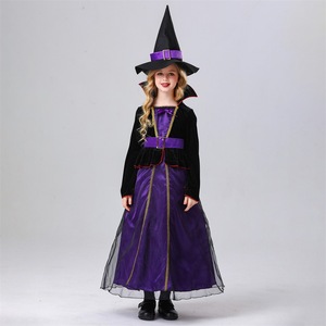 Disfraz de Bruja Morada para Niñas de 8 a 13 Años, Conjunto de Vestido y Sombrero para Halloween, Primavera 2025 - Product Image 2