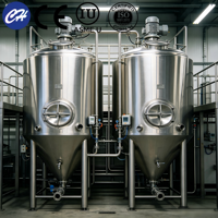 Tanque de Fermentación de Alcohol, Fermentador de Destilería, Acero Inoxidable 304, Sanitario, con Chaqueta, 200L, Motor PLC para Whisky, Vodka, Ron, Vino