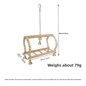 Giocattoli per Uccelli da Appendere alla Gabbia, Altalene Ecologiche per Pappagalli, Parrocchetti, Calopsittidi, Fringuelli e Altri Uccelli di Piccola Taglia - Product Image 6