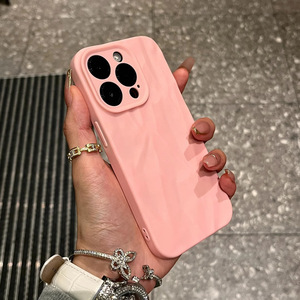 Coque tactile pour iPhone 16, protection intégrale de l'objectif, silicone givré froissé, sensation premium pour Apple 14, coque souple pour 15. - Product Image 5