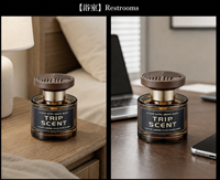 Diffuseur de parfum d'ambiance de luxe personnalisé pour la maison, ensemble de diffuseurs à bâtonnets en verre, huile essentielle, désodorisant d'air - Parfum longue durée, coffret cadeau