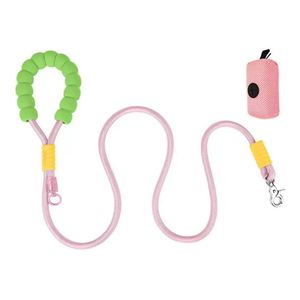Correa de Nylon para Perros al por Mayor con Bolsa para Heces, Cuerda de Algodón Multifuncional para Exteriores Decorada con Cintas - Product Image 3
