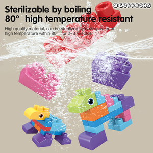 Gioco Interattivo Genitore-Figlio, Blocchi da Costruzione in Silicone Morbido di Grandi Dimensioni, Ecologici, Giocattoli per Bambini da <span class=keywords><strong>1</strong></span> a 2 Anni - Product Image 4