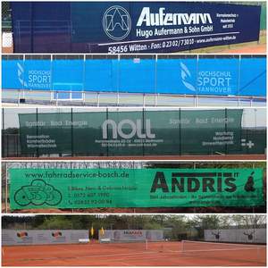 Schermi <span class=keywords><strong>Pubblicitari</strong></span> <span class=keywords><strong>Personalizzati</strong></span> per Campi da Tennis, Coperture per Privacy, Frangivento in Rete con Logo Stampato - Product Image 3