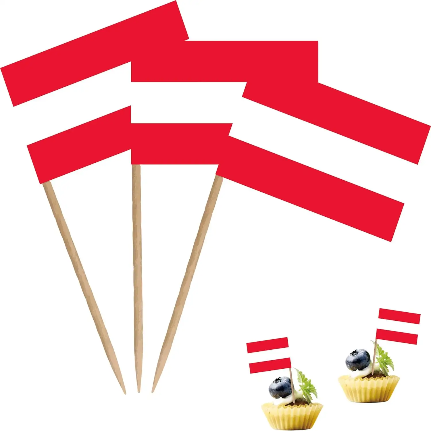 Individuelle Österreichische Zahnstabflagge kleine Mini-Cocktails Fruchtkuchen Oberteile Speise-Stick Flaggen-Dekorationen