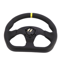 Volant de sport universel 350 mm en cuir microfibre pour jeux de course