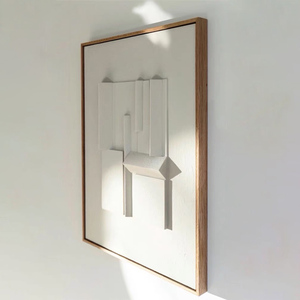 Decorazioni per la casa di arti murali 3D astratta geometrica fatta a mano in legno intagliato grafica personalizzata <span class=keywords><strong>pittura</strong></span> murale moderna <span class=keywords><strong>pittura</strong></span> decorativa in rilievo - Product Image 3