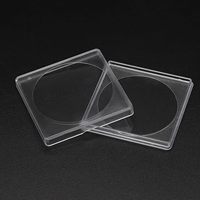 Boîtier de protection en plastique pour pièces de monnaie, étui transparent en PVC pour collectionneurs, support à clipser pour pièces de monnaie classées avec gaufrage