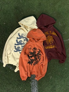 Sudaderas con Capucha para Hombre, Estilo Y2K, de Algodón Francés, con Estampado Gráfico, Corte Holgado, Teñidas, Personalizadas al por Mayor - Product Image 1