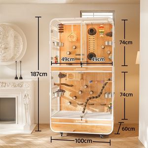 <span class=keywords><strong>Aviario</strong></span> de lujo para exteriores, mansión de pájaros de madera con techo de metal, patrón impreso elegante para sala de estar - Product Image 5