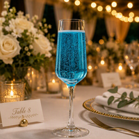 Flûte à champagne pour récompenses d'entreprise, cadeau de retraite, logo personnalisé, 235 ml, 245 mm, bol transparent élégant, vente en gros