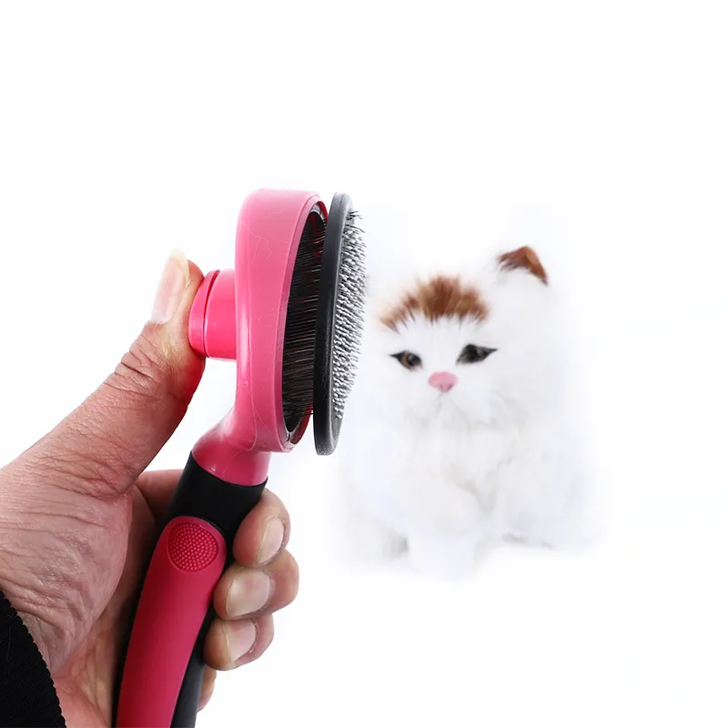 Rose animaux chat et chien brosse à cheveux indolore peigne pour animaux de compagnie de chien de grande taille corps brosse