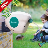 GARTENKRAFT Enrouleur de tuyau Pompe à eau Pulvérisateur d'incendie Buse rétractable