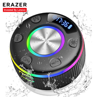 Erazer Xm102 Portable pour haut-parleur, alarme numérique haute définition, lumières multicolores Rgb, autonomie de la batterie ultra longue de 8 heures