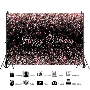 Telón de fondo negro y dorado, puntos dorados, fondo abstracto Vintage para fiesta de cumpleaños familiar, accesorios de <span class=keywords><strong>estudio</strong></span> para recién nacidos, decoración - Product Image 6