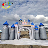 Arche gonflable en forme de château pour événements, festivals d'art et décoration de parcs de jeux