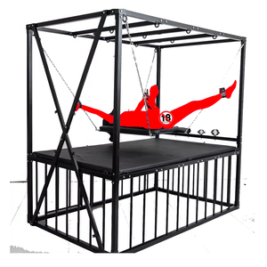 Grand Ensemble de Meubles de Bondage BDSM pour <span class=keywords><strong>Chambre</strong></span> à Coucher – Érotique, SM, Fetish, Punition Adulte, Lit de Contrainte Style Donjon et Yoga - Product Image 1