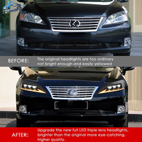Pour Lexus ES 2006-2012 : Amélioration des phares Matrix 3 yeux de chat 6+6 faisceaux, Plug & Play. Les modèles 06-09 nécessitent le remplacement du pare-chocs avant.