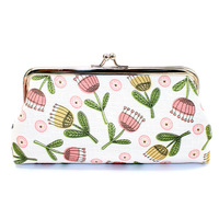 Logo Kustom 6 Inci Kantong Koin Lucu Dompet Wanita Kunci Tas Kosmetik Gesper Tas Clutch Tas Lipstik Penutupan Snap