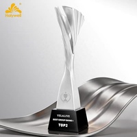 Trofeo de Resina con Escultura Retorcida de Lujo 2026, Grabado Personalizado, Base de Cristal, Premio para Campeones, Trofeo para Competiciones Deportivas
