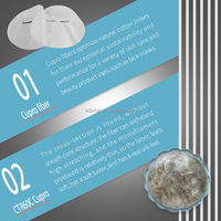 Masques faciaux jetables écologiques en fibres de cuprammonium de haute qualité 40 g/m² pour le contrôle du sébum, pour les soins de la peau et la beauté