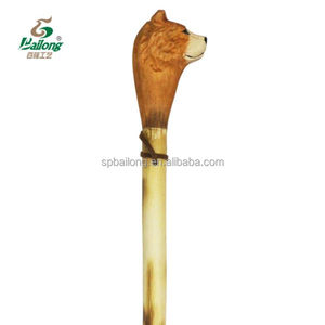 Bastone da passeggio all'aperto intagliato con testa di animale intagliato per bambini - Product Image 6