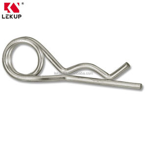 Kit d'assortiment de goupilles fendues de type R DIN11024, attaches à ressort à double spirale, goupilles de raccordement M4 en acier inoxydable 316 - Product Image 1