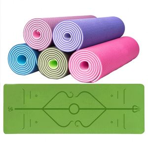 Factory Direct Eco-Friendly TPE Gym Fitness Yoga <b>Mat</b> Custom Size with Personalized Logo 4mm 6mm 8mm <b>Exercise</b> Training - Product Image 4
