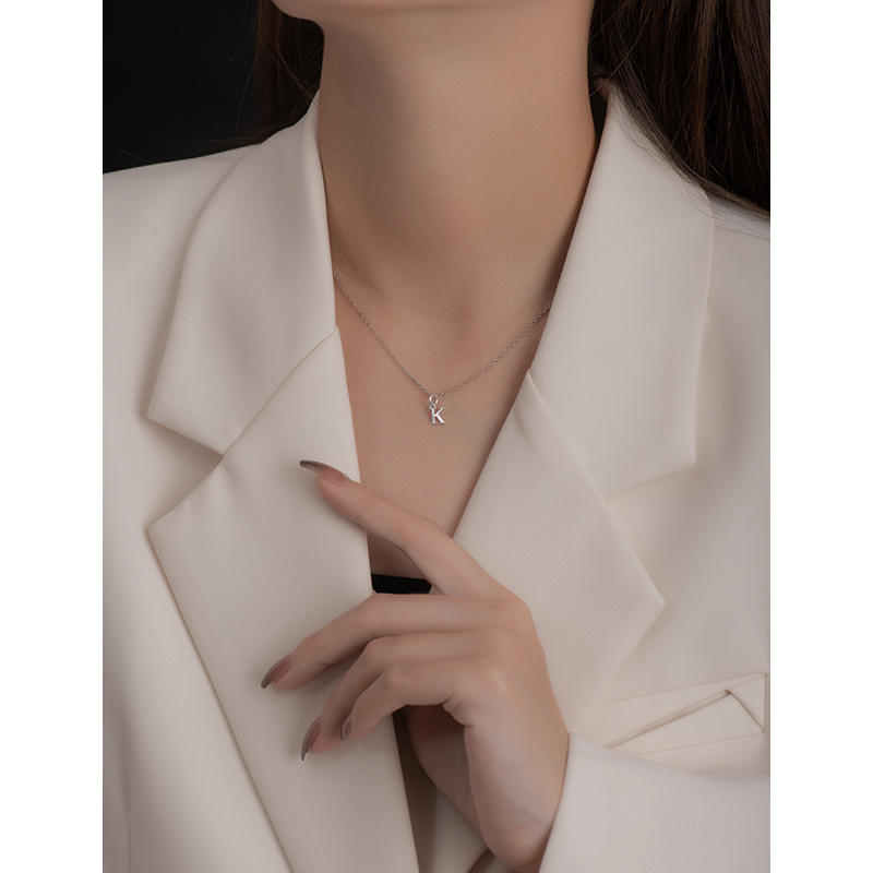 925 Sterling Silver Simple Mini 18K Gold Plated 26 A-Z Initial