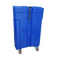 Caisse de stockage isotherme robuste pour glace sèche, avec roues et loquet métallique, pour le transport en chaîne du froid, directement de l'usine
