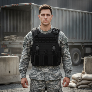 เสื้อกั๊กยุทธวิธีแบบปลดเร็ว อุปกรณ์ป้องกันสำหรับการฝึกกลางแจ้ง ระบบโมลล์ปรับได้ แผ่นกันกระสุน เสื้อกั๊กยุทธวิธี - Product Image 6