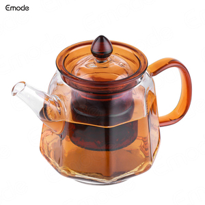 Tetera Cuadrada Ecológica de Vidrio de Borosilicato Alto con Tapa de Acero Inoxidable e Infusor de Acero Inoxidable - Product Image 4