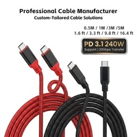 Cable de Datos USB Tipo C PD3.1 de 240W y 5M de Alta Flexibilidad, Arnés de Cableado Interno Personalizado para Equipos Industriales, para Impresora 3D